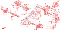 MOTOR BEVESTIGINGEN(AT) voor Honda CIVIC 1.4I 3 deuren 4-traps automatische versnellingsbak 2000