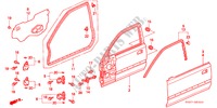 PORTIER PANELEN voor Honda CIVIC 1.6VTI 3 deuren 5-versnellings handgeschakelde versnellingsbak 2000