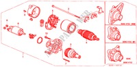 STARTMOTOR(MITSUBA) voor Honda CIVIC 1.5I 3 deuren 5-versnellings handgeschakelde versnellingsbak 2000