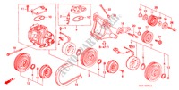 AIRCONDITIONER (COMPRESSOR)(DENSO) voor Honda CIVIC 1.6VTI 4 deuren 5-versnellings handgeschakelde versnellingsbak 1996
