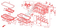 CILINDERBLOK/OLIEPAN (SOHC/SOHC VTEC) voor Honda CIVIC 1.5ILS 4 deuren 5-versnellings handgeschakelde versnellingsbak 1998