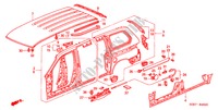 BUITEN PANELEN voor Honda ODYSSEY EXI 5 deuren 4-traps automatische versnellingsbak 2001