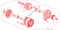 GENERATOR(DENSO)('02 ) voor Honda ODYSSEY EXI 5 deuren 5-traps automatische versnellingsbak 2003