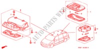 INTERIEUR VERLICHTING voor Honda ODYSSEY EXI 5 deuren 5-traps automatische versnellingsbak 2004