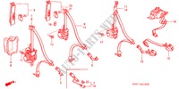 VEILIGHEIDSRIEMEN voor Honda ODYSSEY EXI 5 deuren 4-traps automatische versnellingsbak 2001