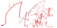 VOOR PORTIER RAMEN/ PORTIER REGULATOR voor Honda ODYSSEY EXI 5 deuren 5-traps automatische versnellingsbak 2004