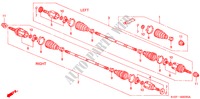ACHTER AANDRIJFAS voor Honda CR-V RVI 5 deuren 4-traps automatische versnellingsbak 2000