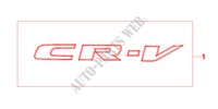 EMBLEEM GOUD voor Honda CR-V RVI 5 deuren 5-versnellings handgeschakelde versnellingsbak 1999