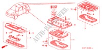 INTERIEUR VERLICHTING voor Honda CR-V RVI 5 deuren 4-traps automatische versnellingsbak 2000