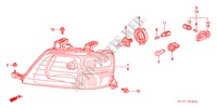 KOPLAMP voor Honda CR-V BASE 5 deuren 5-versnellings handgeschakelde versnellingsbak 2000