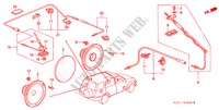 RADIO ANTENNE/LUIDSPREKER voor Honda CR-V RVSI 5 deuren 4-traps automatische versnellingsbak 2000