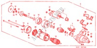 STARTMOTOR(DENSO) voor Honda CR-V RVSI 5 deuren 5-versnellings handgeschakelde versnellingsbak 1998