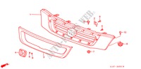 VOOR GRILLE(2) voor Honda CR-V BASE 5 deuren 4-traps automatische versnellingsbak 2000