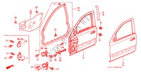 VOOR PORTIER PANELEN voor Honda CR-V RVI 5 deuren 4-traps automatische versnellingsbak 2000