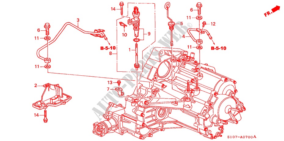 ATF PIJP/SNELHEIDSENSOR voor Honda CR-V RVI 5 deuren 4-traps automatische versnellingsbak 2000