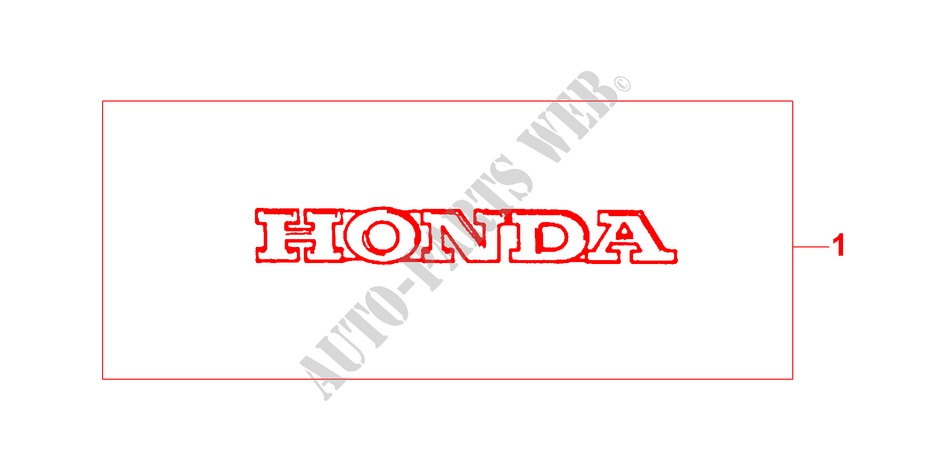 EMBLEEM GOUD voor Honda CR-V RVSI 5 deuren 5-versnellings handgeschakelde versnellingsbak 2000
