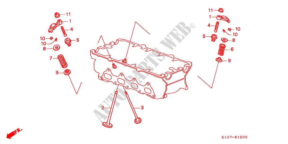 KLEP/ZWAAI ARM voor Honda CR-V BASE 5 deuren 4-traps automatische versnellingsbak 2000