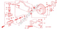 REM HOOFDCILINDER/ HOOFDSPANNING voor Honda CR-V RVSI 5 deuren 4-traps automatische versnellingsbak 2001