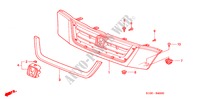 VOOR GRILLE(1) voor Honda CR-V RVSI 5 deuren 4-traps automatische versnellingsbak 2001