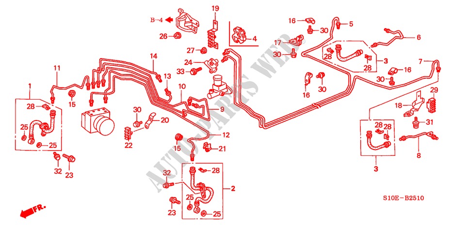 REMVOERINGEN(ABS) (LH) voor Honda CR-V RVI 5 deuren 4-traps automatische versnellingsbak 2001