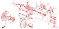 ACHTER REM(SCHIJF) voor Honda ACCORD 1.8IES 4 deuren 4-traps automatische versnellingsbak 1999