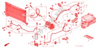 AIRCONDITIONER (SLANGEN/PIJPEN)(RH) voor Honda ACCORD 1.8IES 4 deuren 4-traps automatische versnellingsbak 1999