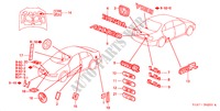 EMBLEMEN/WAARSCHUWINGSLABELS voor Honda ACCORD 1.8IES 4 deuren 4-traps automatische versnellingsbak 1999