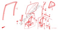 ACHTER PORTIER RAMEN voor Honda ACCORD 1.8IES 4 deuren 4-traps automatische versnellingsbak 2000