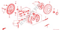 ACHTER REM(TROMMEL) voor Honda ACCORD 1.6ISE 4 deuren 5-versnellings handgeschakelde versnellingsbak 2001