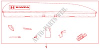 BAGAGEBOX (50KG/350L) voor Honda ACCORD 2.0ILS 4 deuren 4-traps automatische versnellingsbak 2000