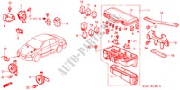 BEDIENINGSEENNEID (MOTORRUIMTE) (RH) voor Honda ACCORD 1.8IS 4 deuren 4-traps automatische versnellingsbak 2000