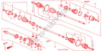 VOOR AANDRIJFAS/ HALVE AS voor Honda ACCORD 1.8ILS 4 deuren 4-traps automatische versnellingsbak 2000
