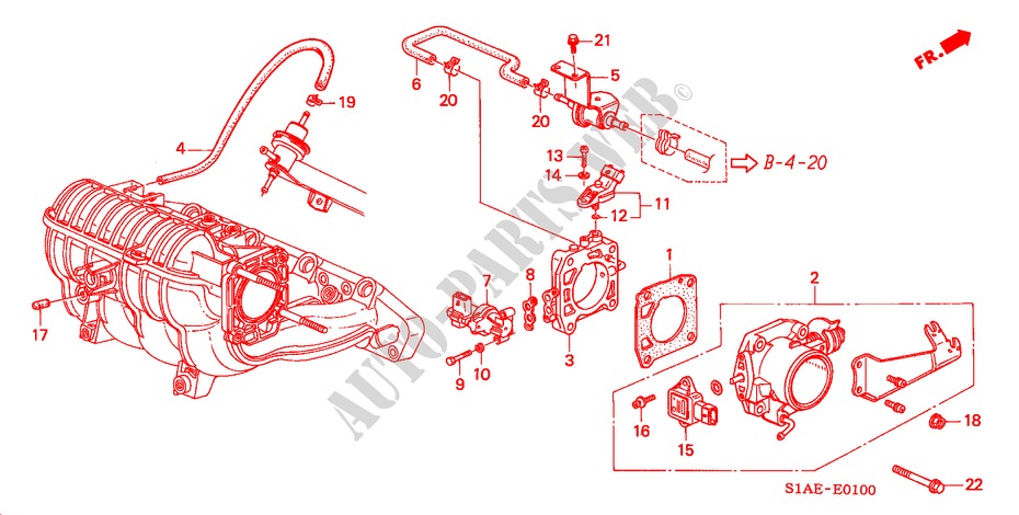 GAS HUIS(1.6L) voor Honda ACCORD 1.6ILS 4 deuren 5-versnellings handgeschakelde versnellingsbak 2000