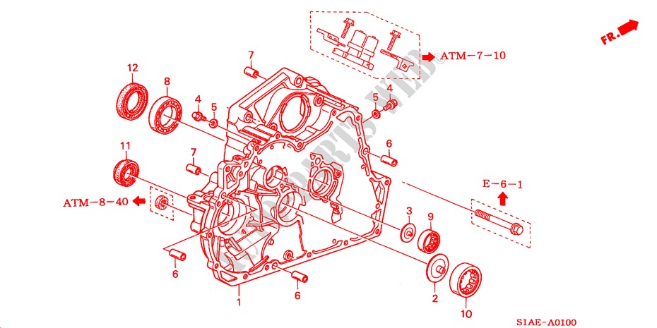 KOPPEL CONVERTER HUIS voor Honda ACCORD 2.0ILS          D4 4 deuren 4-traps automatische versnellingsbak 2000