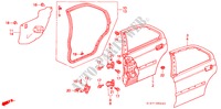 ACHTER PORTIER PANELEN voor Honda CIVIC AERODECK 1.4IS 5 deuren 5-versnellings handgeschakelde versnellingsbak 1999
