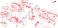 INSTRUMENTEN PANEEL AFWERKING(LH) voor Honda CIVIC AERODECK 1.4I 5 deuren 5-versnellings handgeschakelde versnellingsbak 1999
