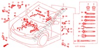 MOTOR BEDRADINGSBUNDEL(LH) voor Honda ACCORD 1.8ILS 4 deuren 4-traps automatische versnellingsbak 2002