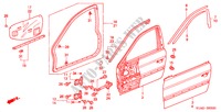 VOOR PORTIER PANELEN voor Honda ACCORD 1.8ILS 4 deuren 5-versnellings handgeschakelde versnellingsbak 2002
