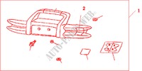 BUMPERGRILLE (GIJS METAL,) voor Honda HR-V 4WD 5 deuren 5-versnellings handgeschakelde versnellingsbak 2000