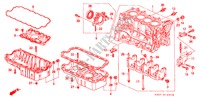 CILINDERBLOK/OLIEPAN voor Honda HR-V 4WD 3 deuren 5-versnellings handgeschakelde versnellingsbak 2001