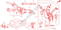 COMBINATIESCHAKELAAR(RH) voor Honda HR-V 4WD 3 deuren 5-versnellings handgeschakelde versnellingsbak 2000