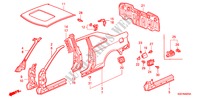 BUITEN PANELEN voor Honda PRELUDE VTI 2 deuren 5-versnellings handgeschakelde versnellingsbak 2000