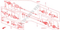 VOOR AANDRIJFAS/ HALVE AS(2) voor Honda PRELUDE VTI 2 deuren 5-versnellings handgeschakelde versnellingsbak 2000