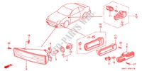 VOOR COMBINATIELICHT voor Honda PRELUDE VT 2 deuren 4-traps automatische versnellingsbak 2000