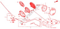 ANTENNE/LUIDSPREKER voor Honda INSIGHT DX 3 deuren 5-versnellings handgeschakelde versnellingsbak 2001