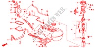 BRANDSTOF TANK voor Honda INSIGHT DX 3 deuren 5-versnellings handgeschakelde versnellingsbak 2001