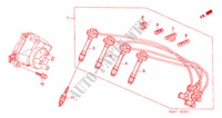 HOOG SPANNINGSSNOER/PLUG (1.8L/2.0L) voor Honda ACCORD 1.8ILS 5 deuren 4-traps automatische versnellingsbak 2000
