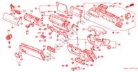 INSTRUMENTEN AFWERKING(RH) voor Honda ACCORD 1.8IS 5 deuren 4-traps automatische versnellingsbak 1999