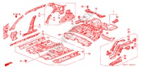 VLOER/BINNEN PANELEN voor Honda ACCORD 1.8ILS 5 deuren 4-traps automatische versnellingsbak 2000