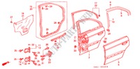 ACHTER PORTIER PANELEN voor Honda ACCORD 2.0ILS 5 deuren 4-traps automatische versnellingsbak 2001